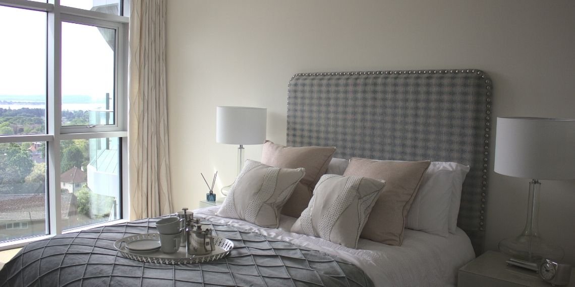 Neutrally decorated bedroom in Poole